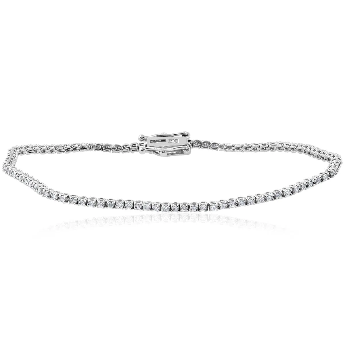 1 1/2 cttw Diamond Tennis Bracelet 14k White Gold 7"