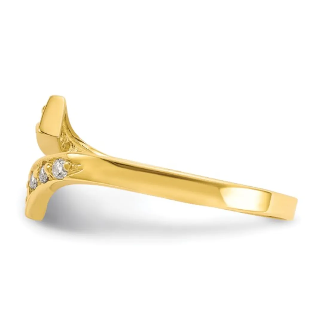 10k Yellow Gold Cubic Zirconia Toe Ring