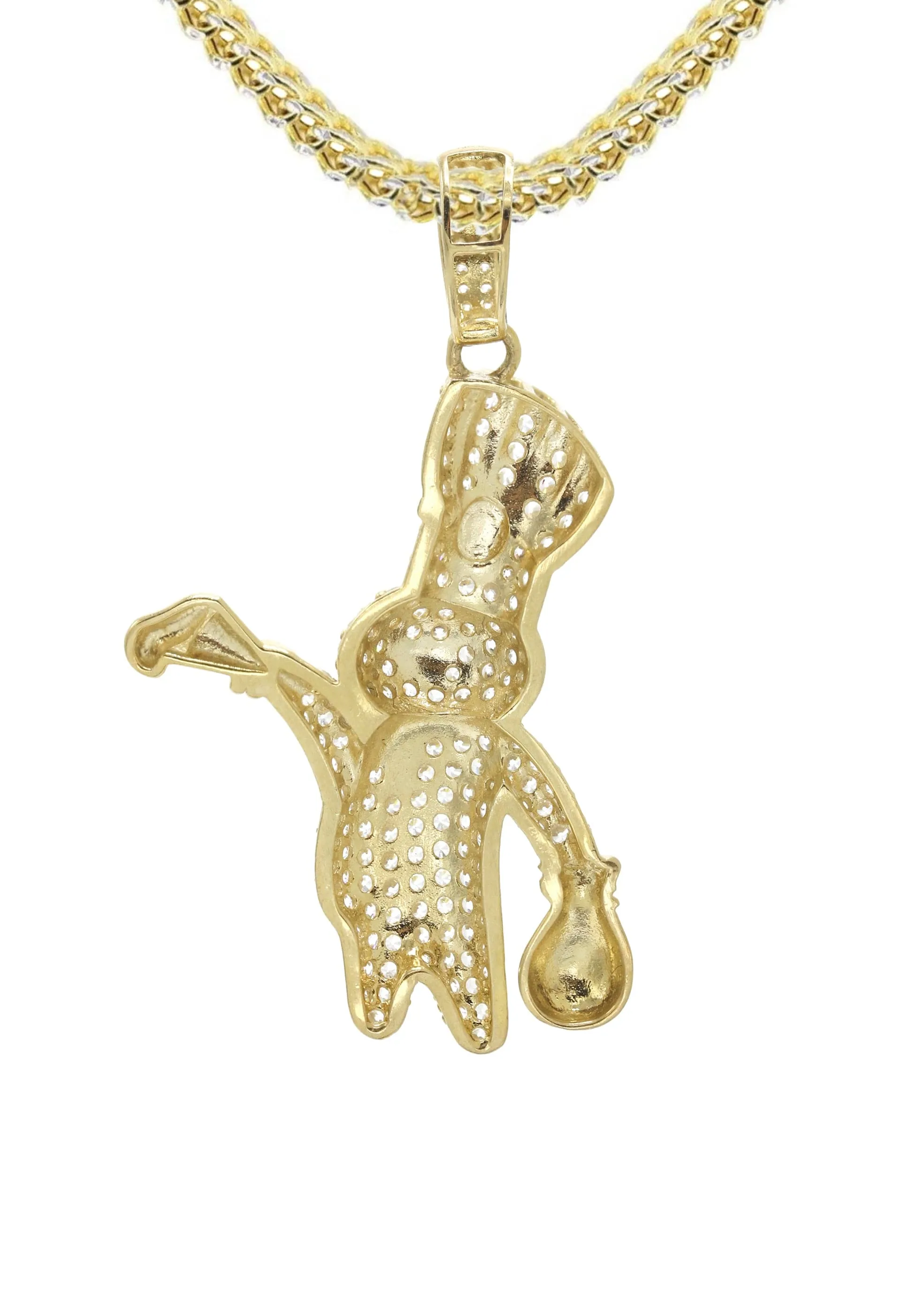 10K Yellow Gold Pillsbury Doughboy Necklace | Appx. 15.7 Grams