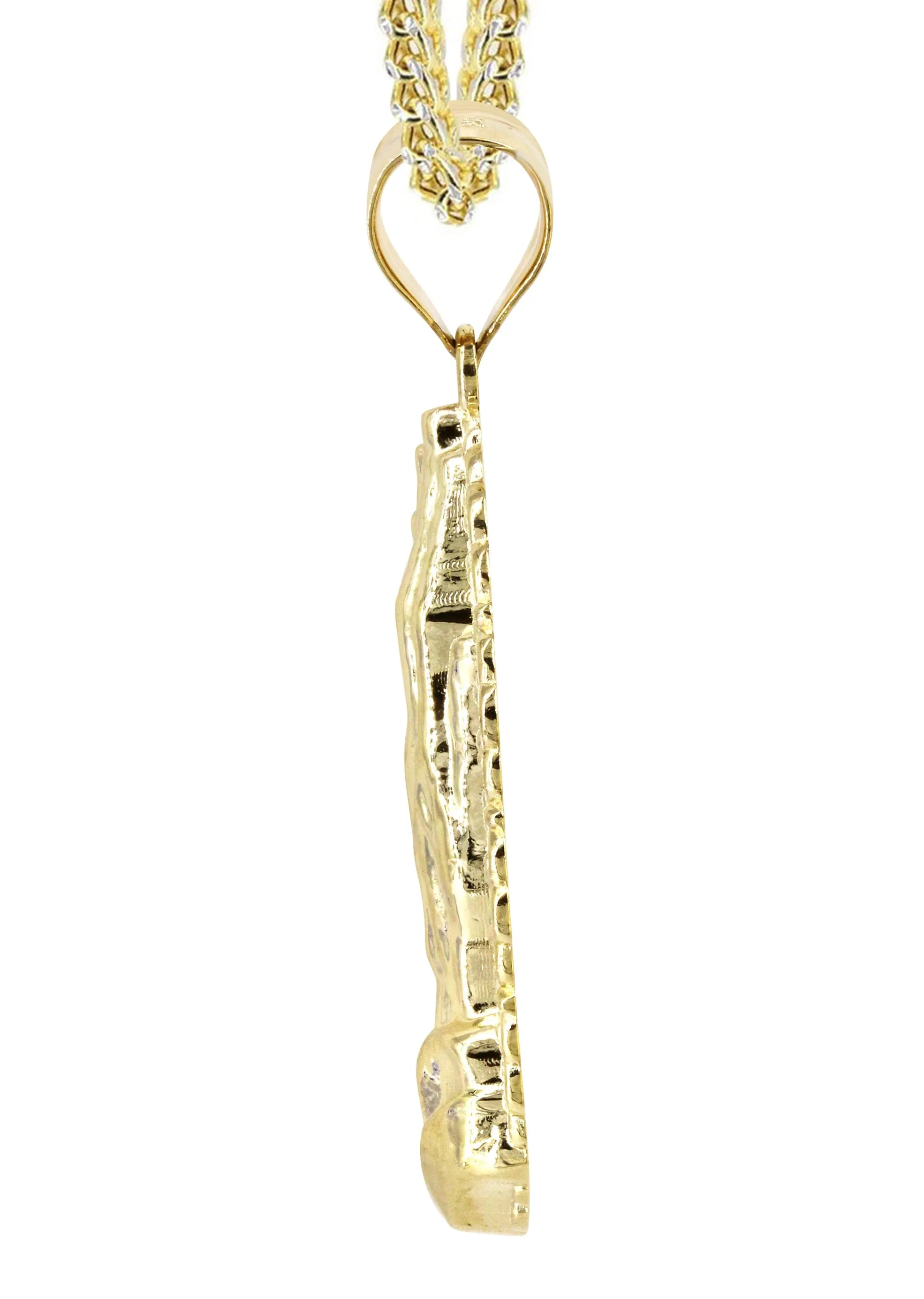 10K Yellow Gold Praying Hands Necklace | Appx. 16.1 Grams