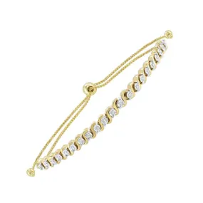 10KT YELLOW GOLD DIAMOND (1/5CTW) BRACELET