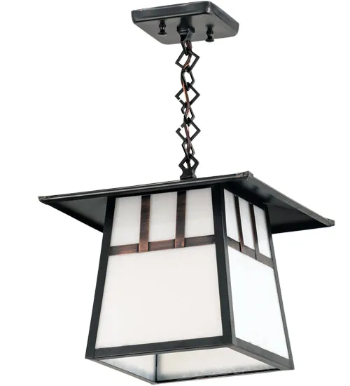 12"Sq Stillwater Double Bar Mission Outdoor Pendant