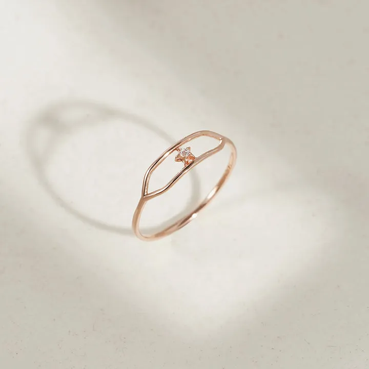 [14K Gold] Bridge Ring