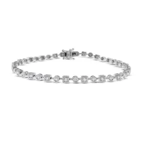 14k White Gold Diamond Bracelet