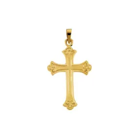 14K Yellow Cross Pendant