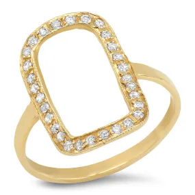 14K YG Kelly Diamond Ring