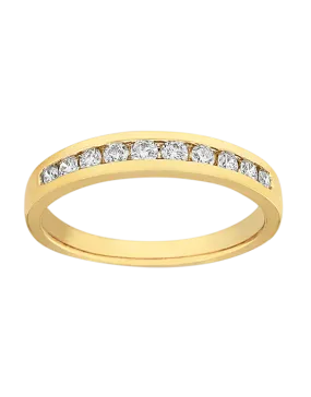 18ct Yellow Gold Diamond Set Wedding Band - 704651