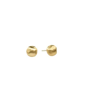 18K Gold Africa Small Ball Stud Earrings