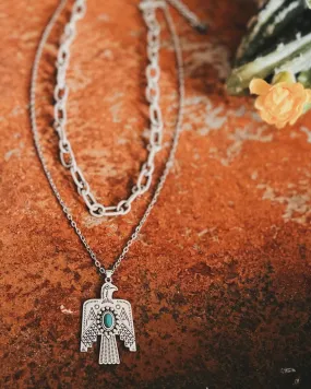 18" Thunderbird Turquoise Necklace