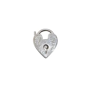 19 mm 925 Sterling Silver Heart Padlock Clasp