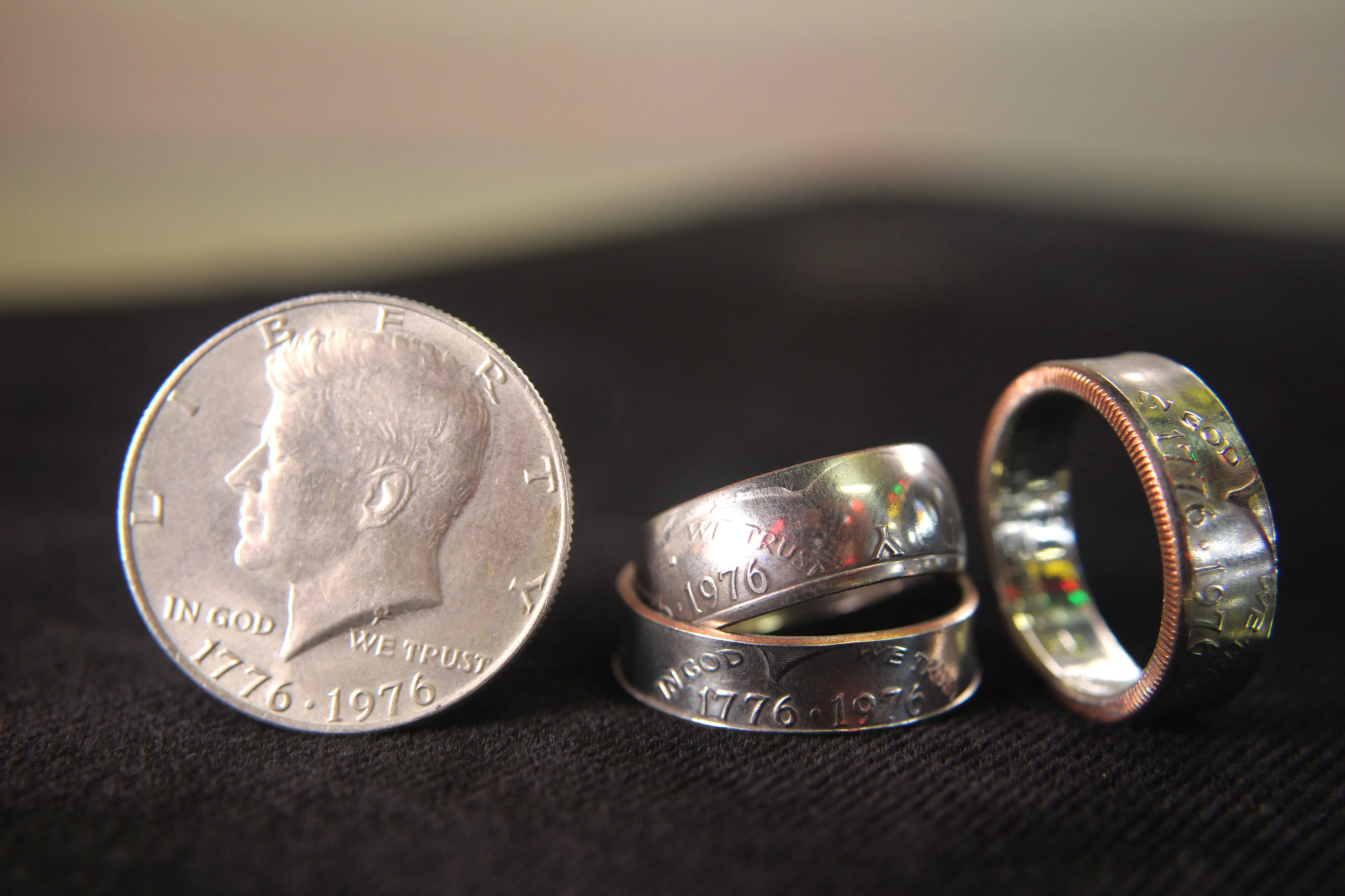 1976 Bicentennial Half Dollar Coin Ring