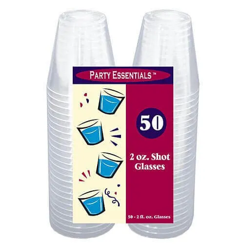 2oz Shot Glasses Clear - 50 count