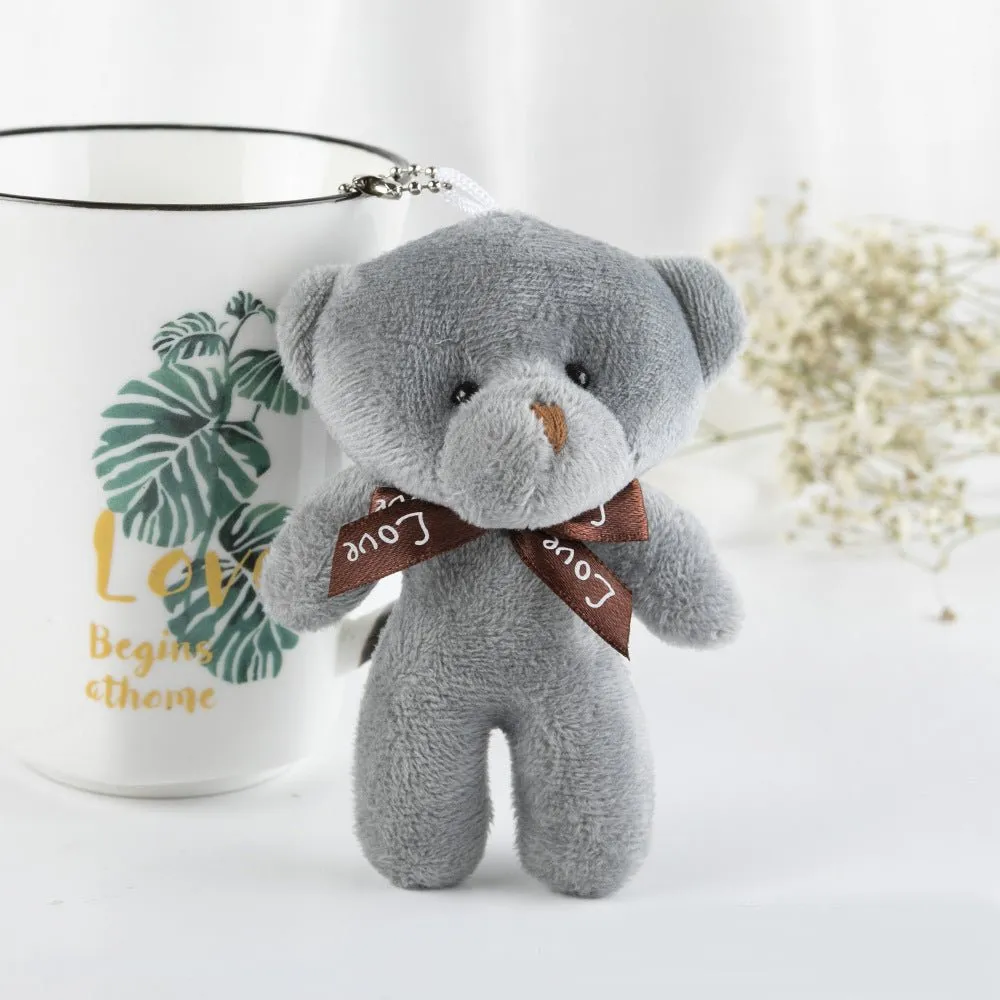 3 pcs Petite Soft Stuffed Animal Teddy Bear Doll Charm Pendant