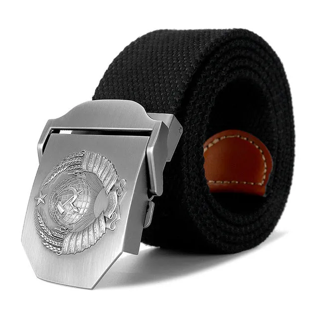 3D Soviet National Emblem Canvas Military Belt