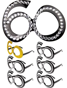 60 Birthday,60th Birthday Decorations,60 Birthday Gifts for Women,60th Birthday Glasses