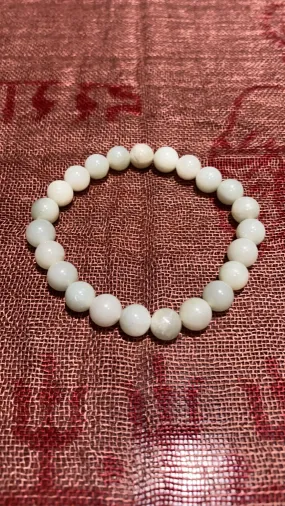 8MM Chinese Jade Bead Bracelet