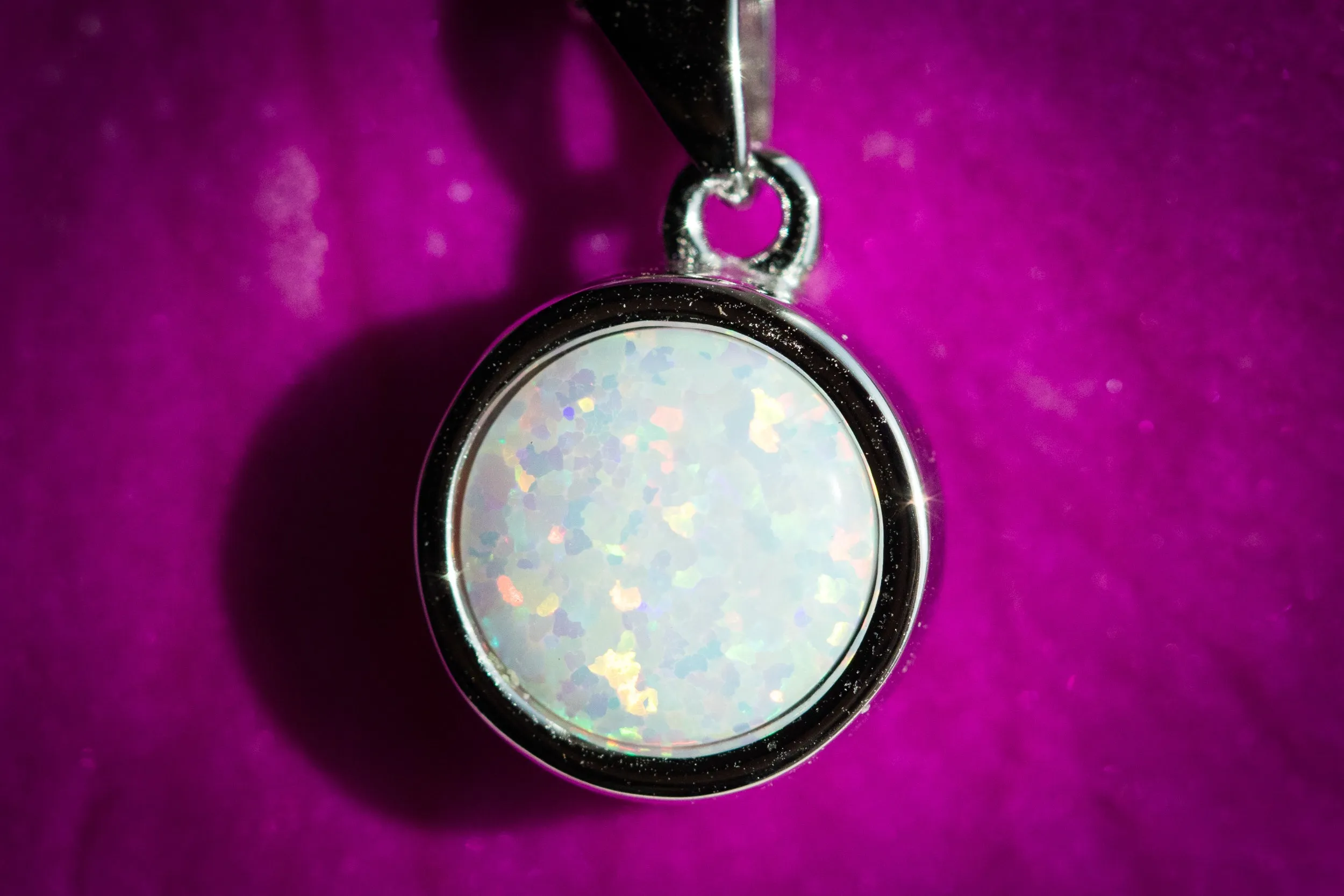 8mm Dainty Opal Cremation Pendant