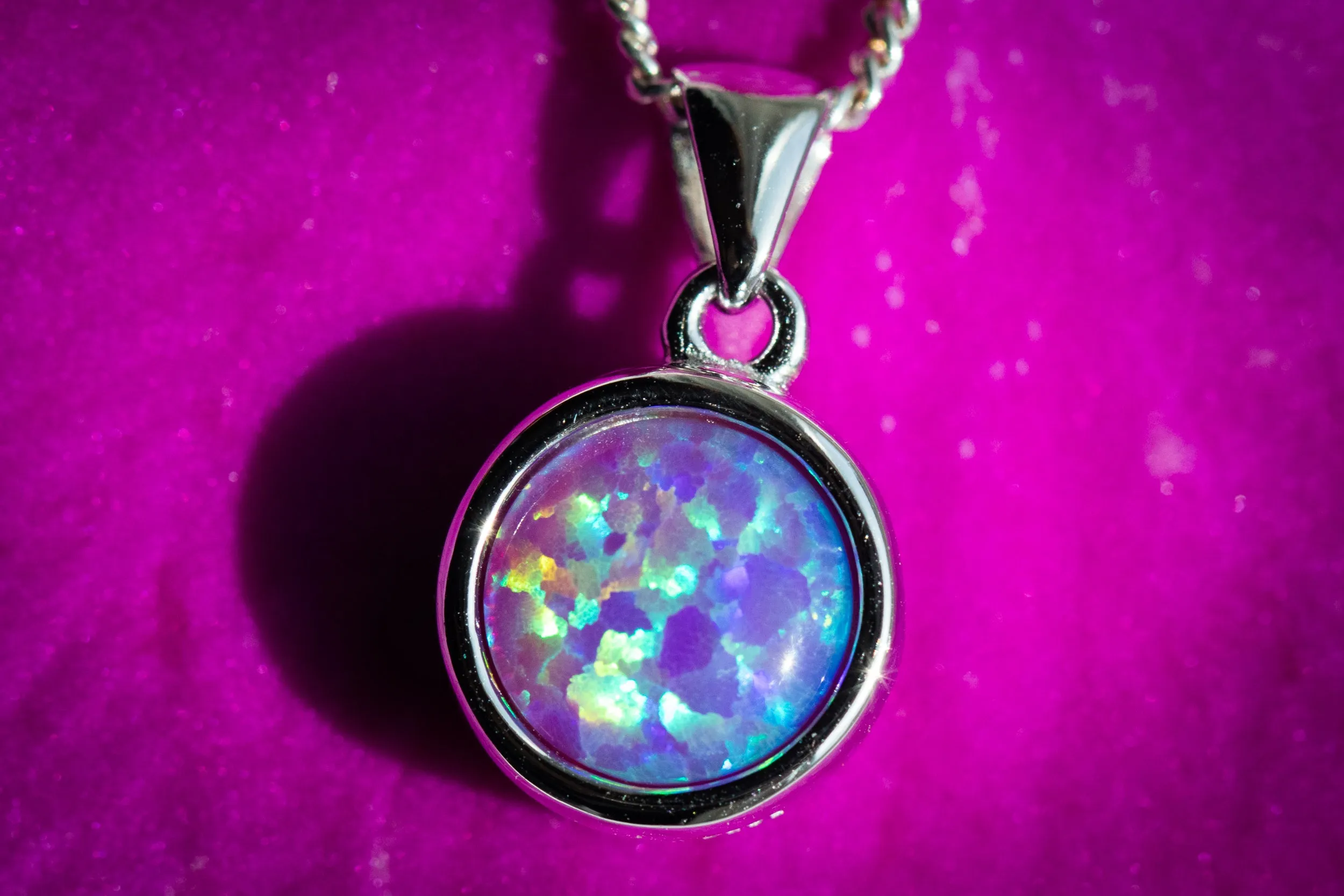 8mm Dainty Opal Cremation Pendant