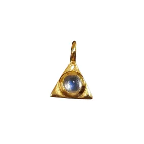 925  Gold Vermeil Rainbow Moonstone Charm