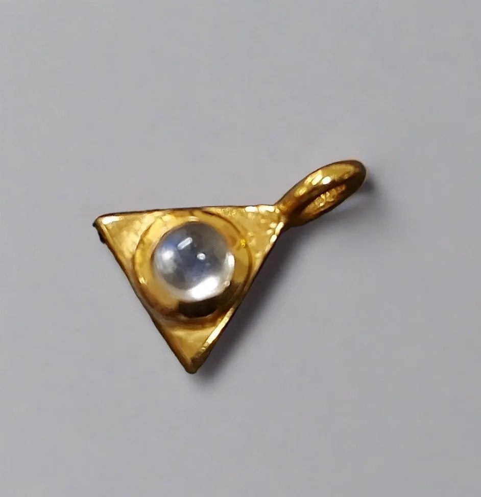 925  Gold Vermeil Rainbow Moonstone Charm