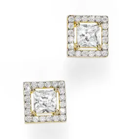 9CT GOLD CUBIC ZIRCONIA EARRINGS