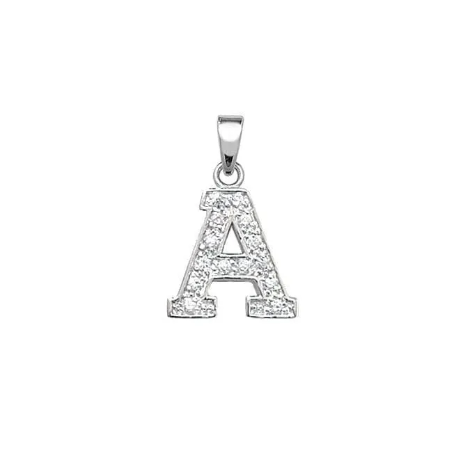 Acotis Silver Pendant Zirconia Initial G6124/A