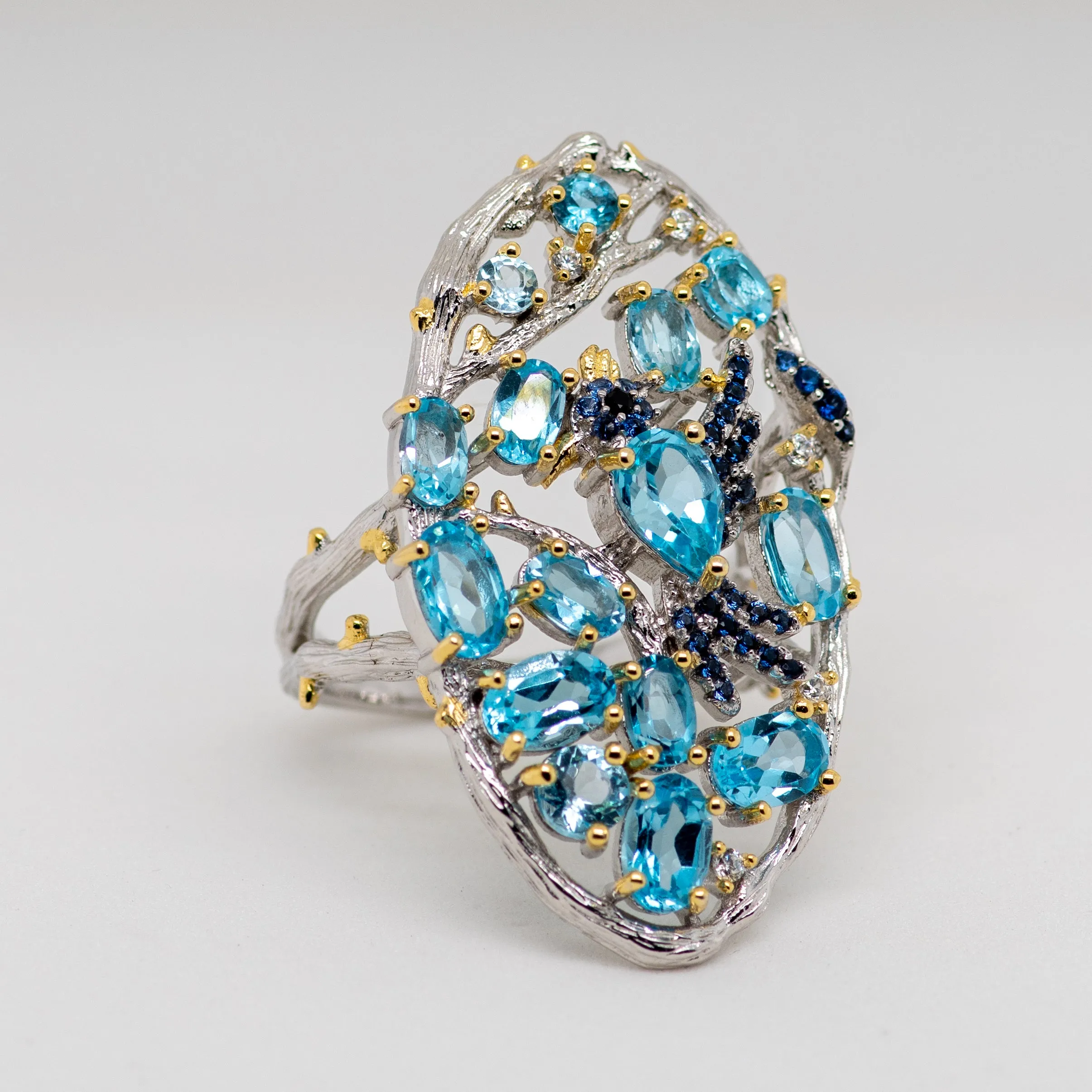 Aerie Swiss Blue Topaz Ring in Sterling Silver