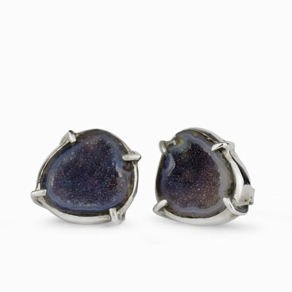 Agate Geode Stud Earrings