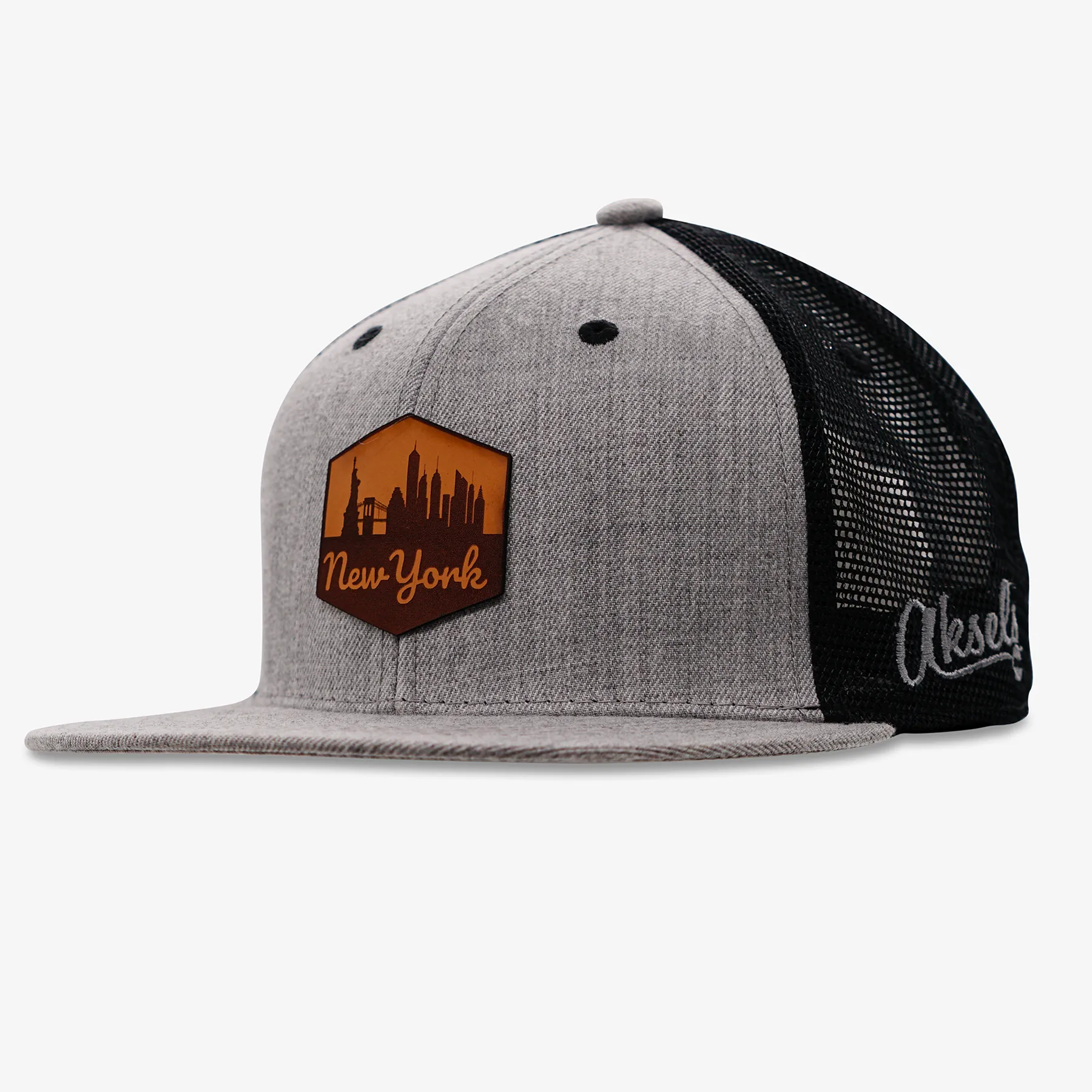 Aksels Laser New York Skyline Hexagon Snapback Hat