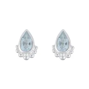 Amaya Blue Topaz Silver Studs