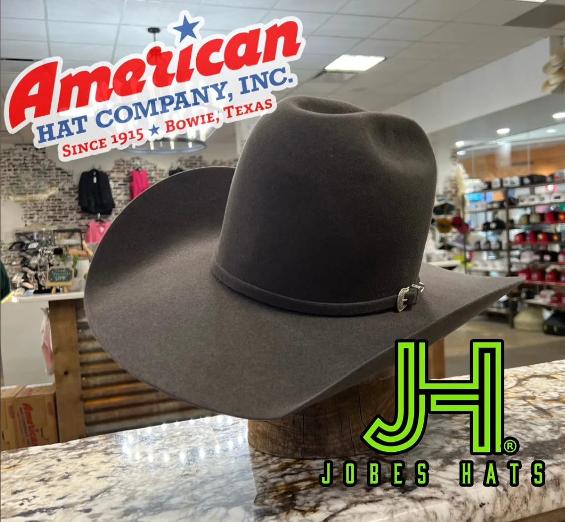 American Hat Co Felt 10X Steel 7” Tall Crown 4" 1/4 Brim