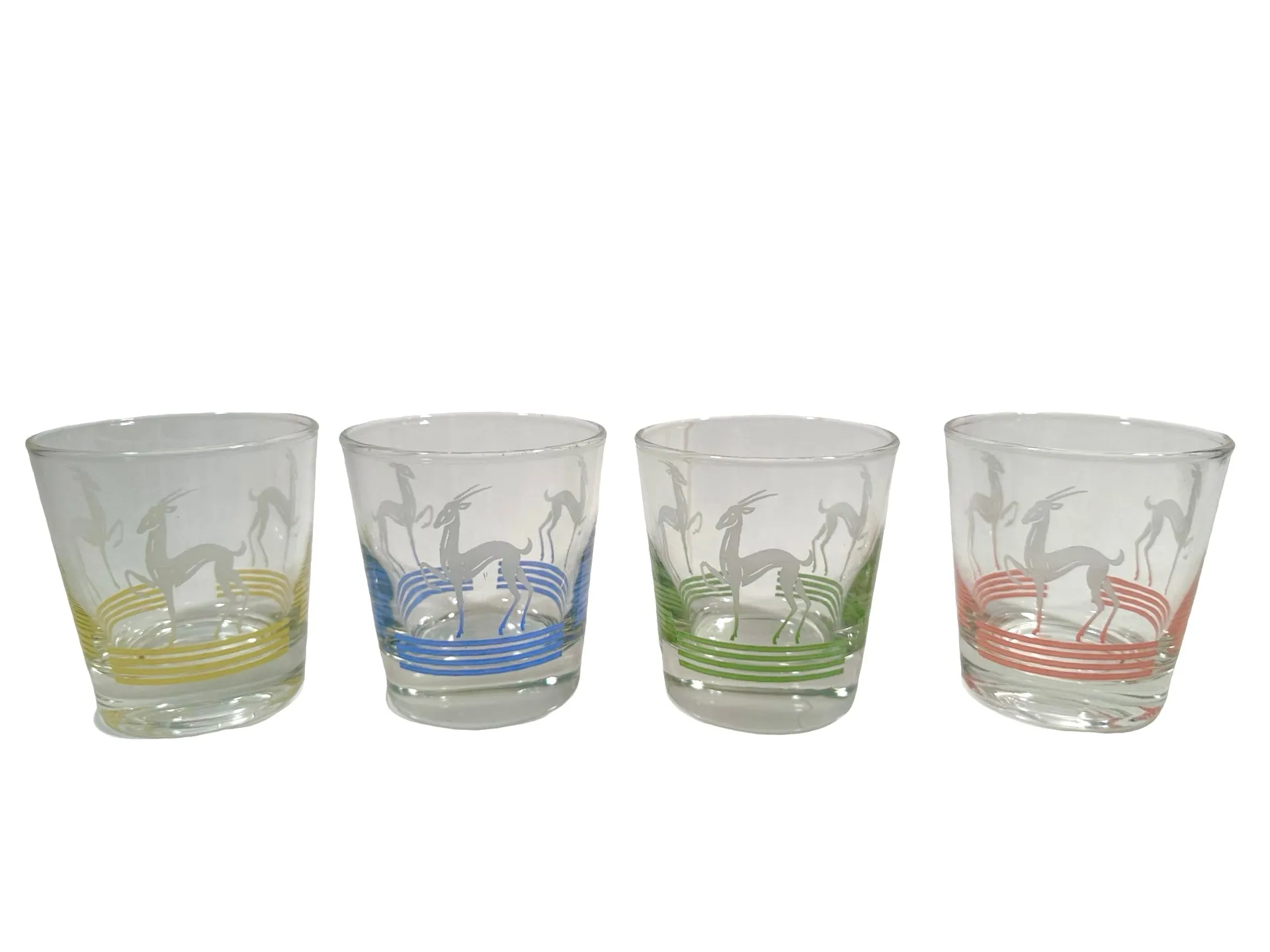 Anchor Hocking Gazelle Mid-Century Whiskey Glasses (Set of 4)