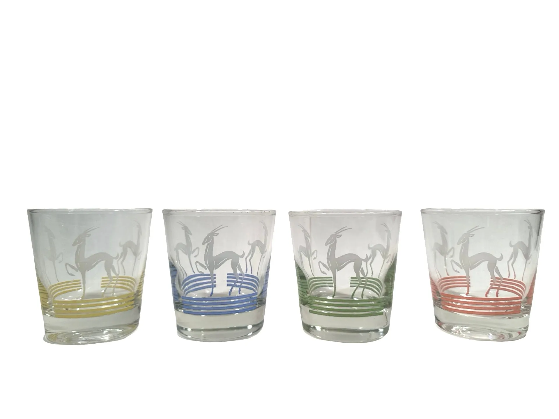 Anchor Hocking Gazelle Mid-Century Whiskey Glasses (Set of 4)