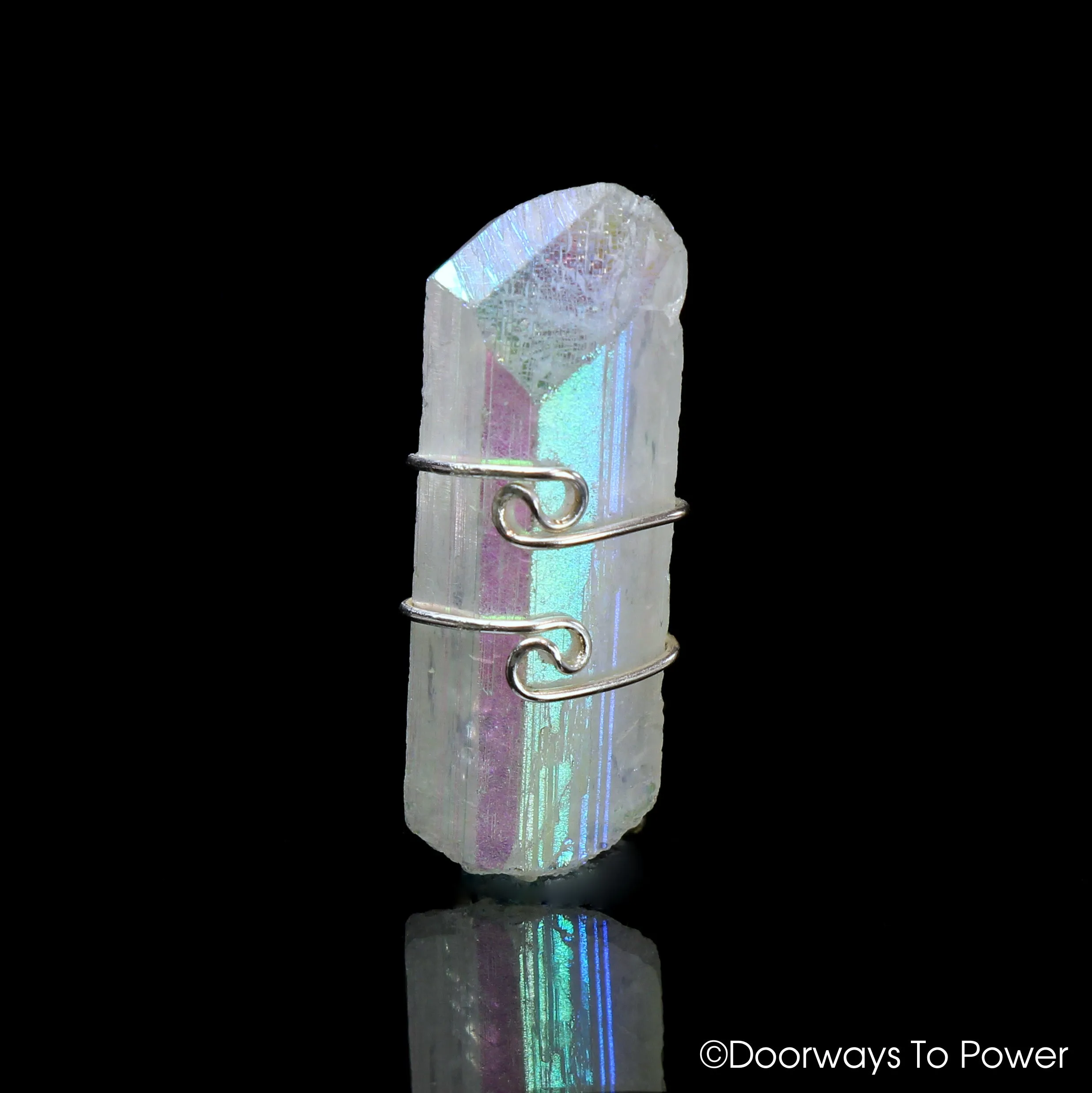 Angel Aura Quartz Danburite Crystal Pendant .925 SS