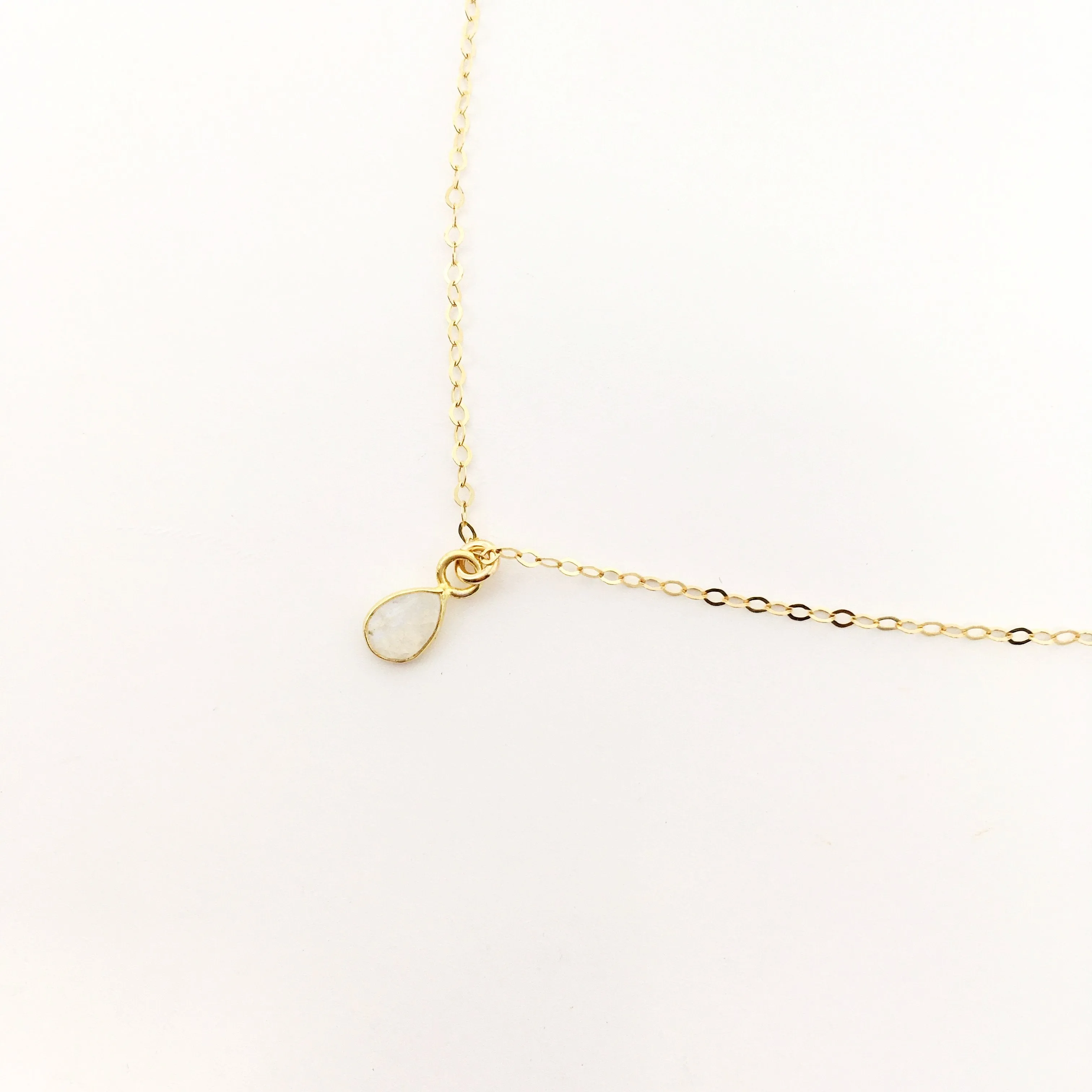 Apollo Teardrop Moonstone Necklace | Gold