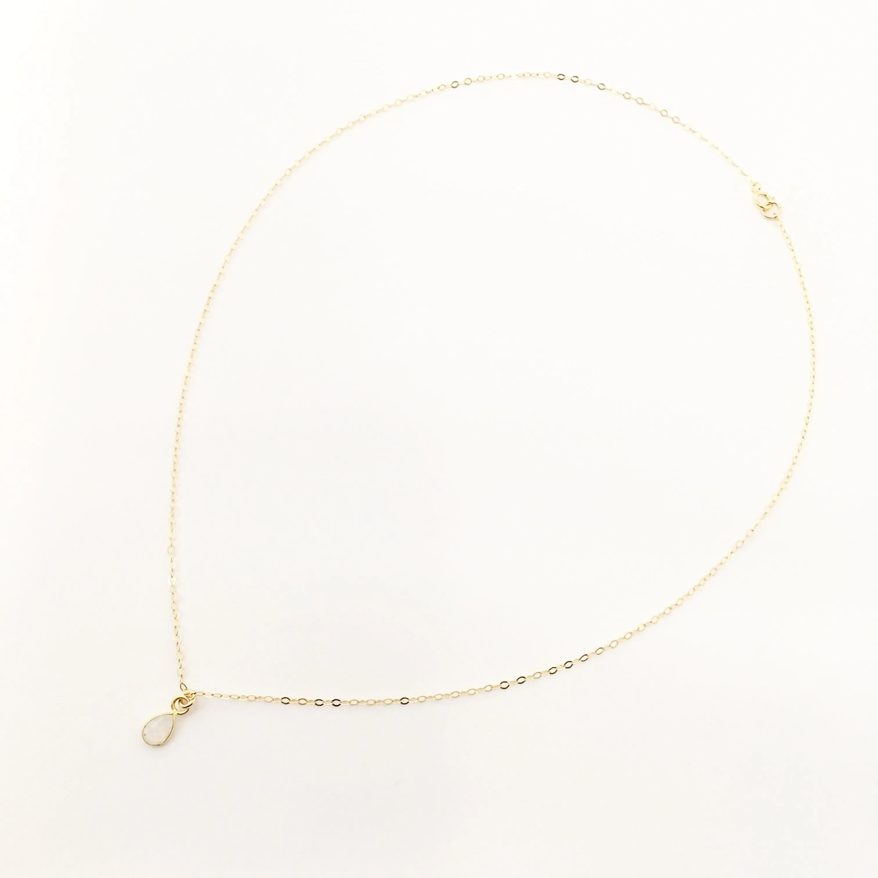 Apollo Teardrop Moonstone Necklace | Gold