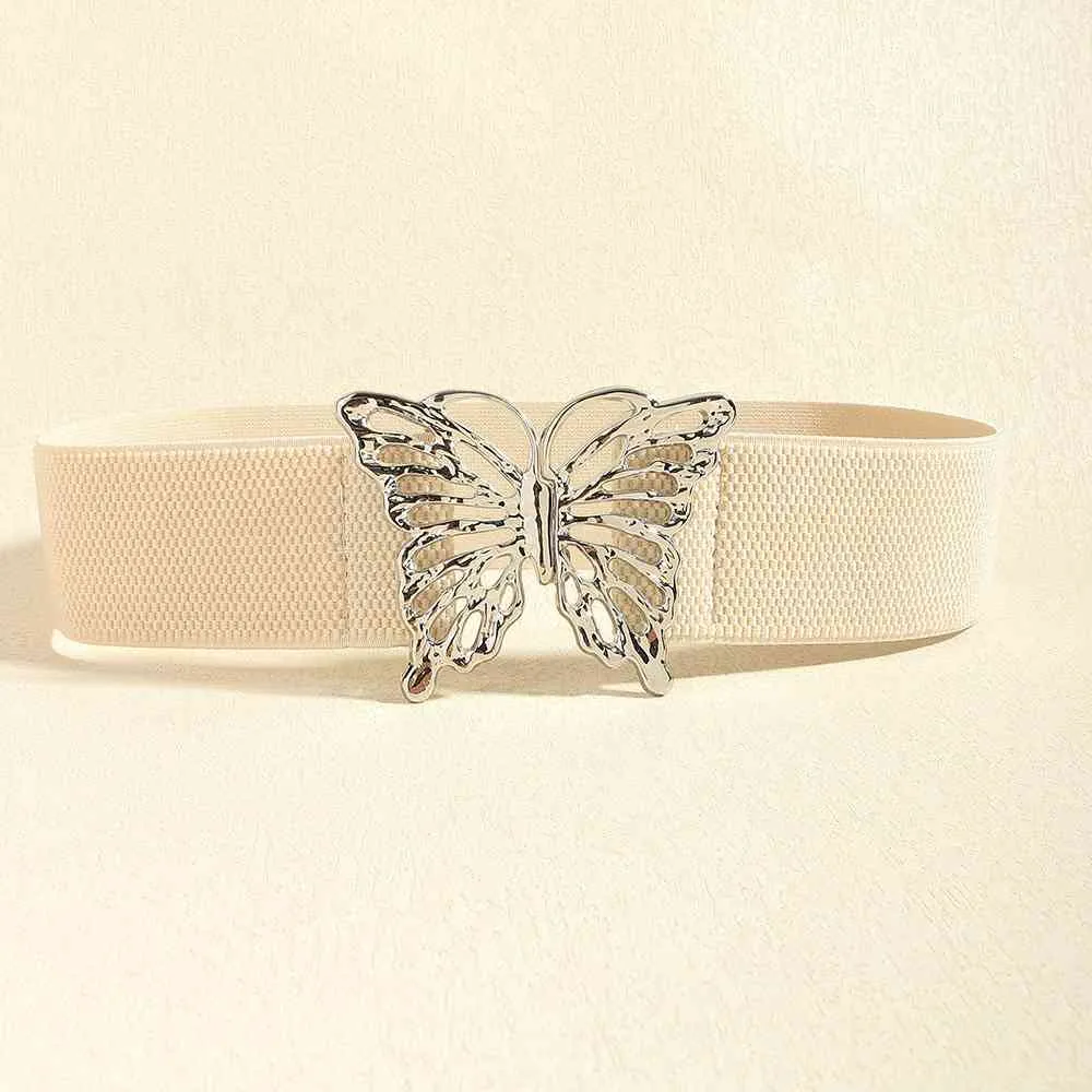 *APP EXCLUSIVE*  Butterfly Buckle Elastic Belt