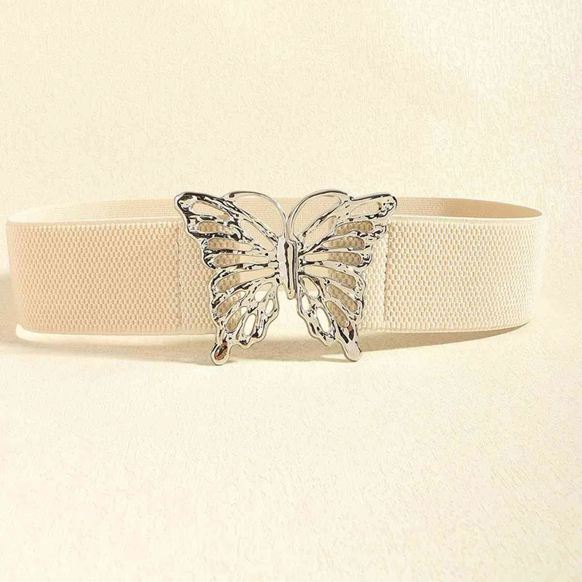 *APP EXCLUSIVE*  Butterfly Buckle Elastic Belt