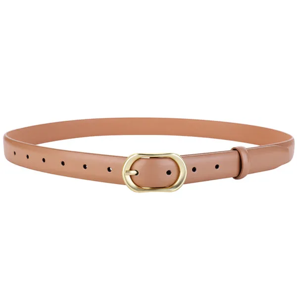 Apricot Women Genuine Leather Belt 杏色女士真皮皮带 KCBELT1086