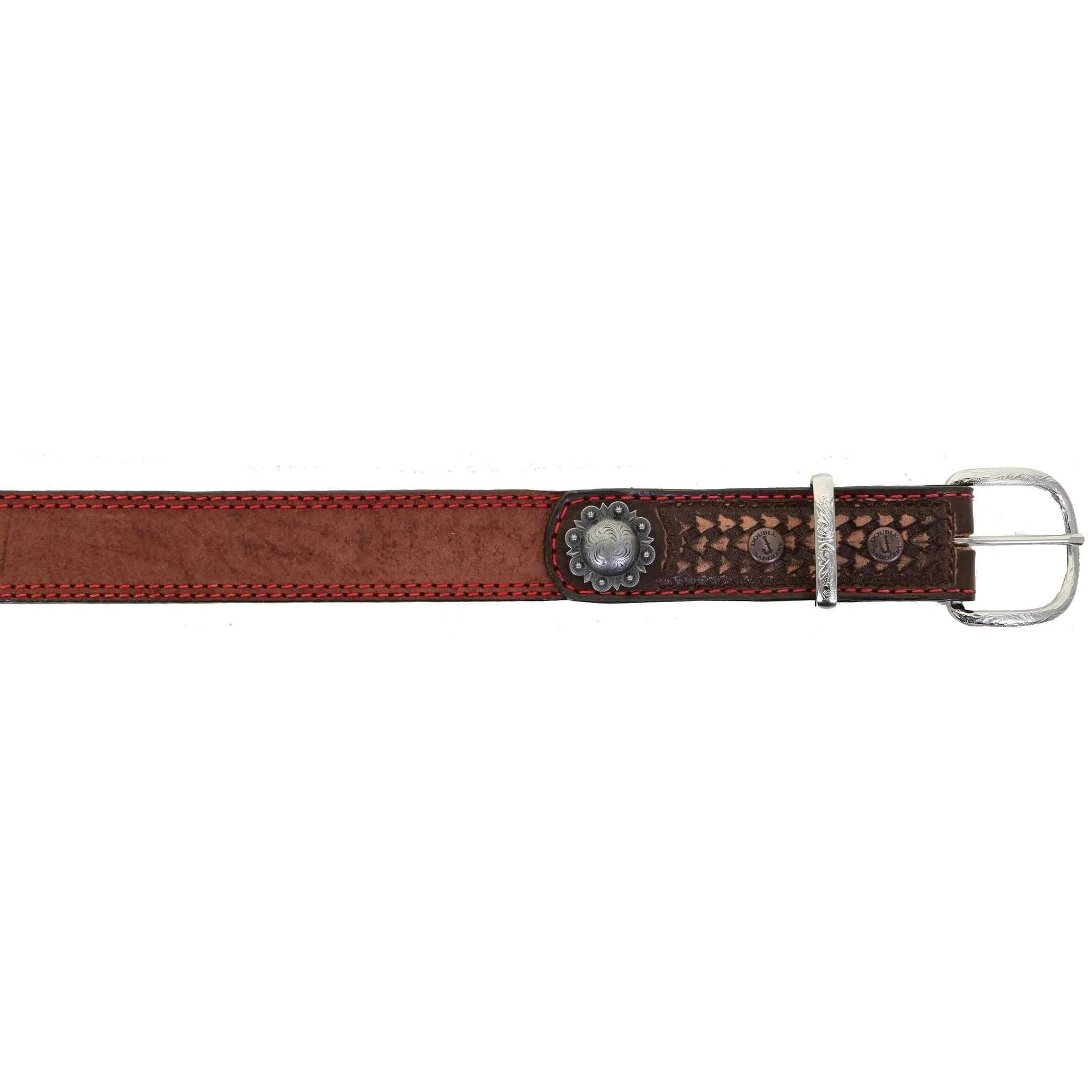 B992 - Brown Rough Out Tooled Belt