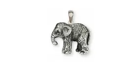 Baby Elephant Pendant Jewelry Sterling Silver Handmade Wildlife Pendant EL9B-P