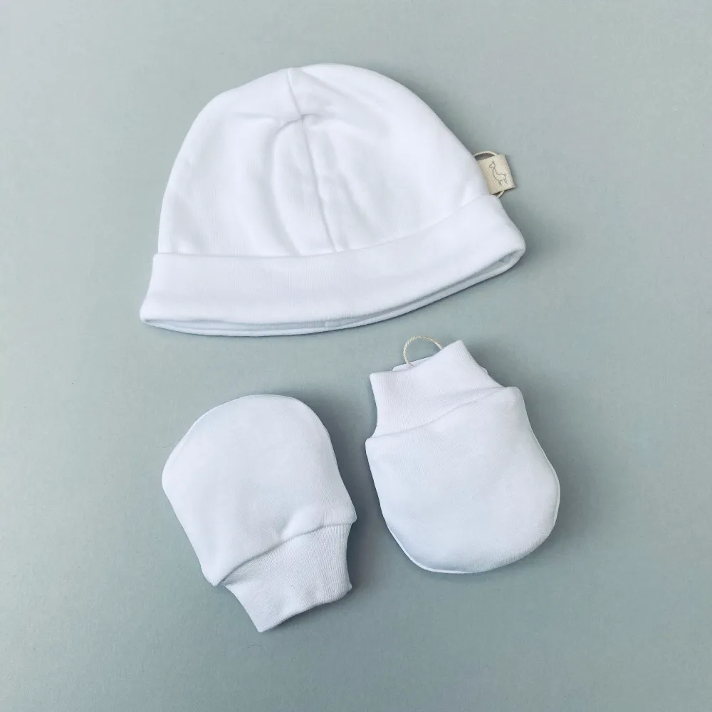 Baby Gi Cotton Hat in White