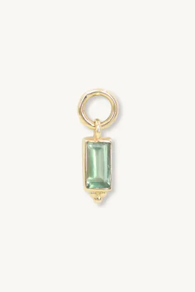 Baguette Apatite Gold Charm