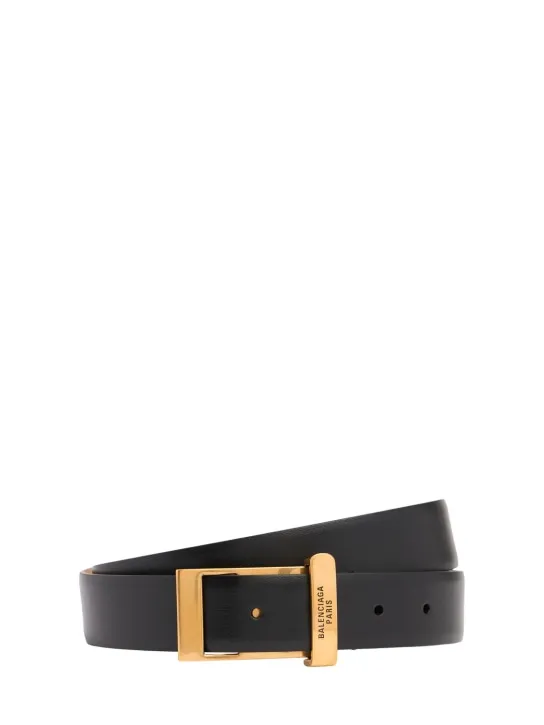 Balenciaga   3cm Clip leather belt 