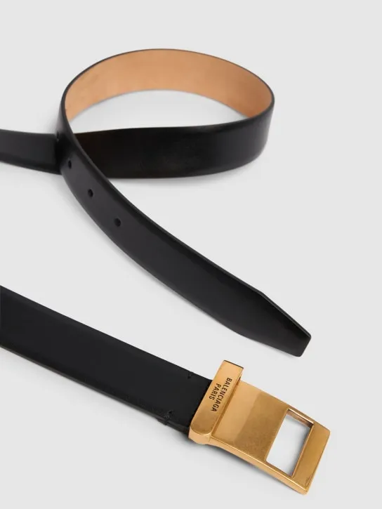 Balenciaga   3cm Clip leather belt 