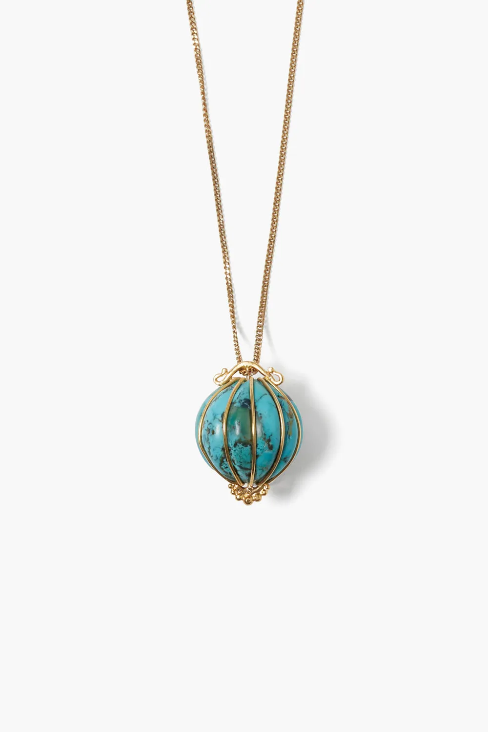 Balloon Pendant Necklace Turquoise