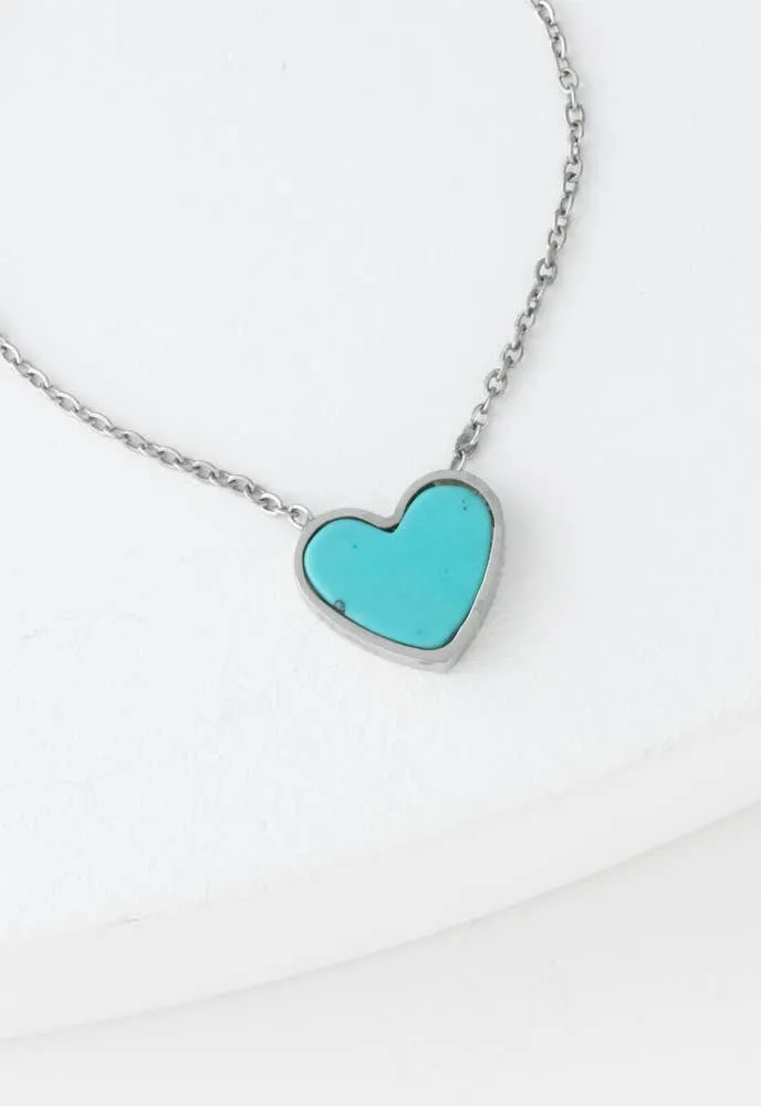 Bay Turquoise Heart Necklace