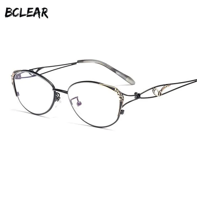 Bclear Women's Reading Eyelasses Anti-Blue Ray Lenses From  0.25 To  4.00