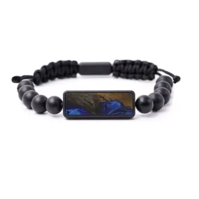 Bead Wood Resin Bracelet - Clayton (Dark Blue, 588314)