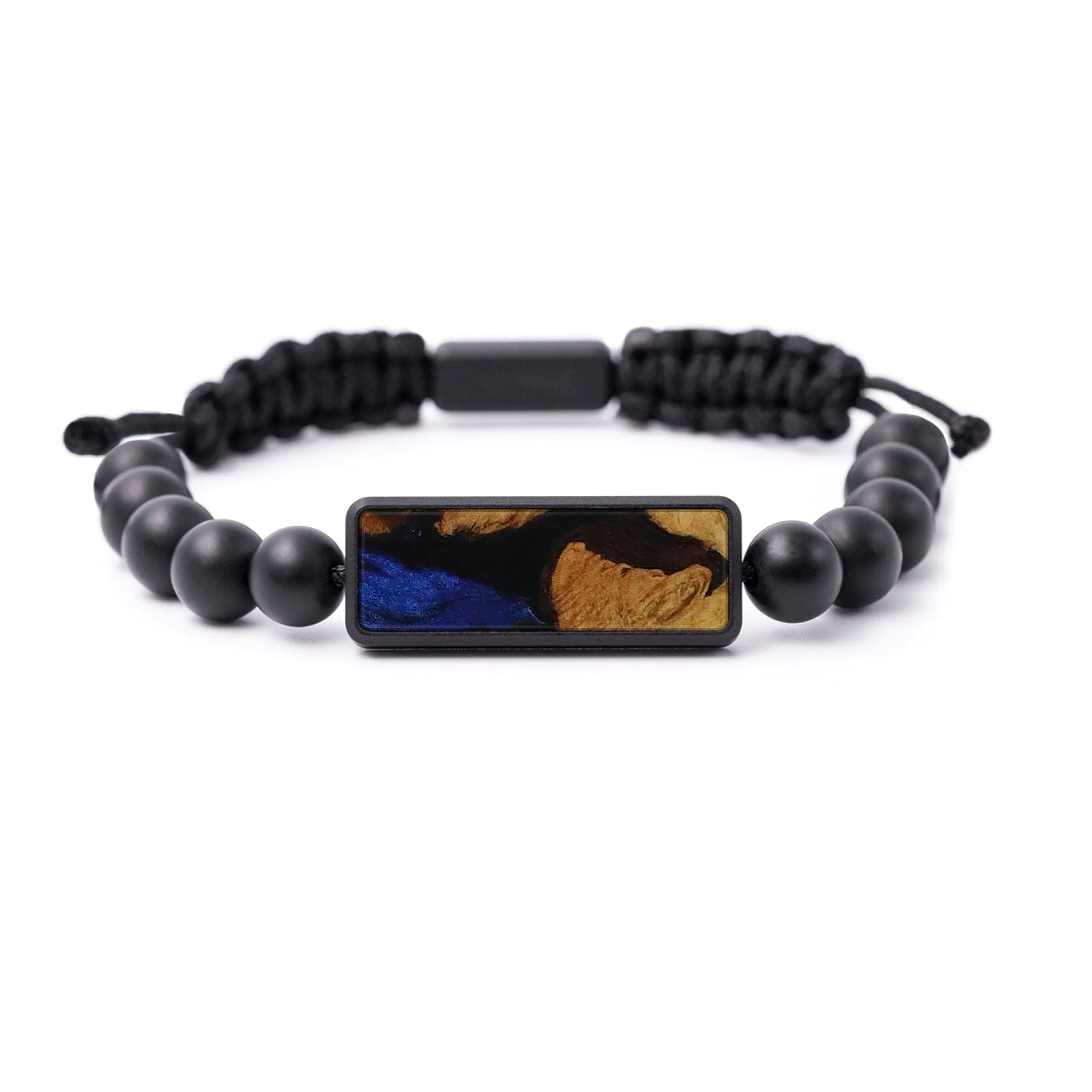 Bead Wood Resin Bracelet - Konnor (Dark Blue, 589164)